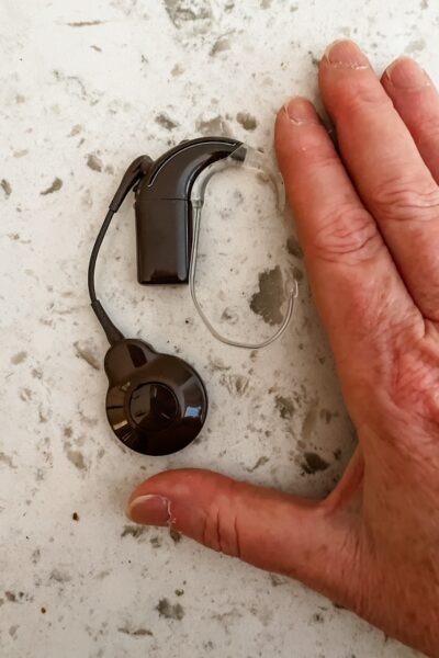 One of the cochlear implants for single-sided deafness