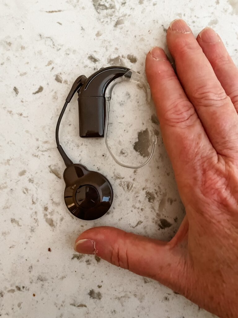 One of the cochlear implants for single-sided deafness