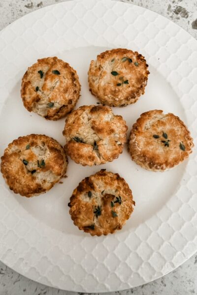 The finished and plated Sweet Potato Biscuits with Cheese