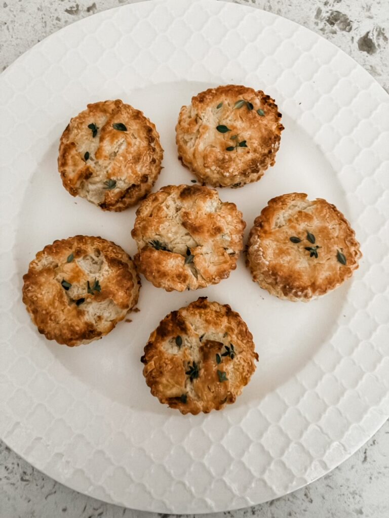 The finished and plated Sweet Potato Biscuits with Cheese