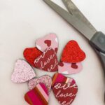 The finished Valentine Heart Magnets