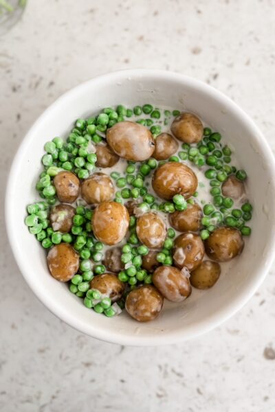 Creamed Potatoes and Peas