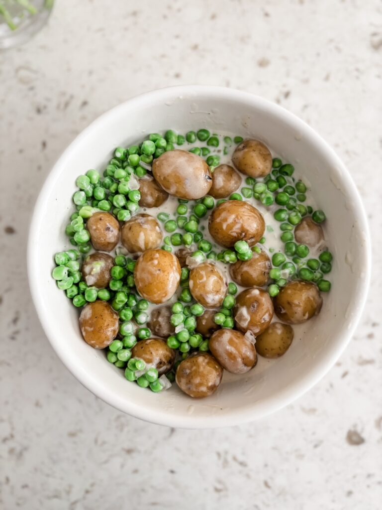 Creamed Potatoes and Peas