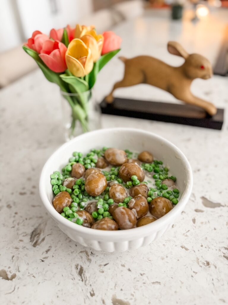 Creamed Potatoes and Peas