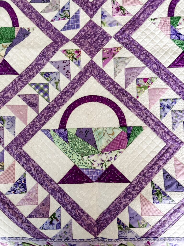 A piece that utilizes Crumb Piecing Quilting with Fabric Scraps