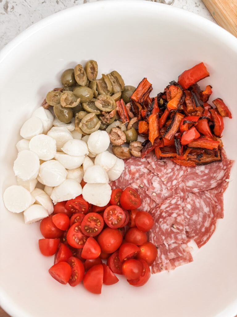 The individual ingredients before mixing the dish 