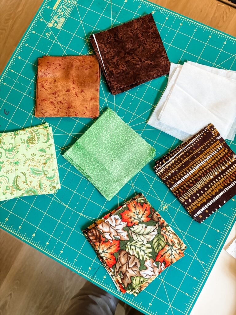 A medley of fabrics chosen by Marie