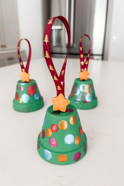 The finished Clay Pot Ornaments