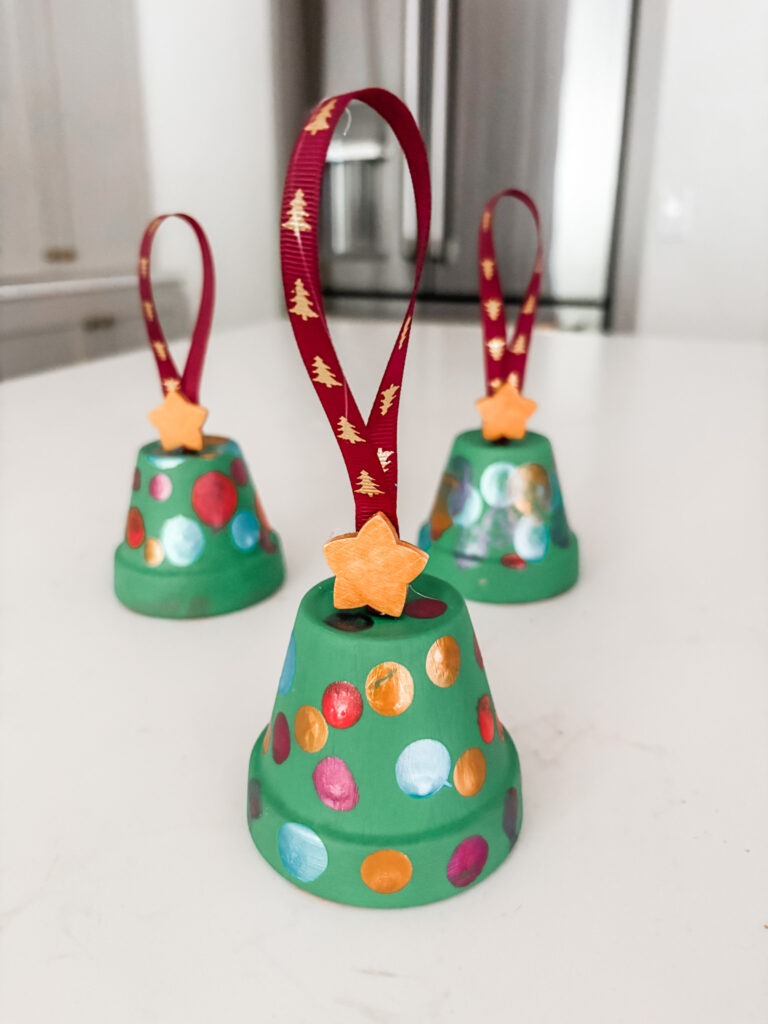 The finished Clay Pot Ornaments