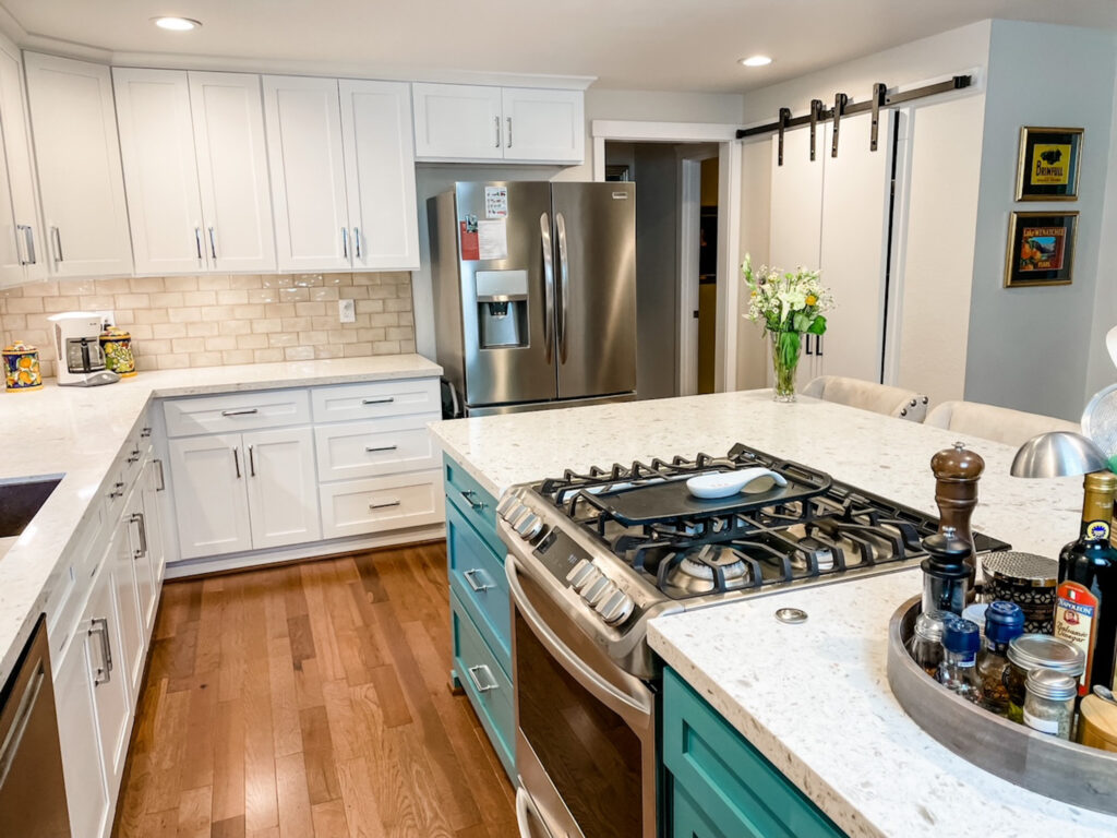 Some of the available cupboard space in my old house.