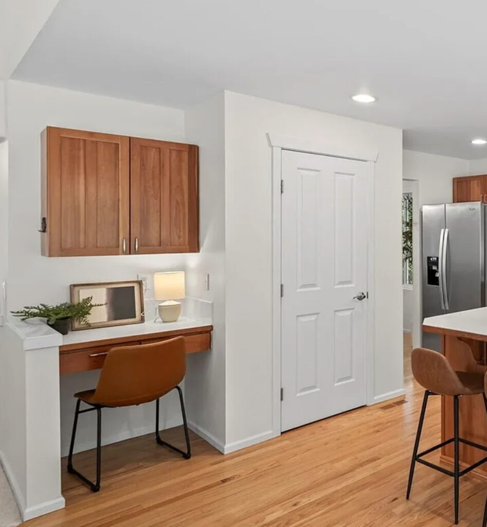 The kitchen desk in Marie's new house