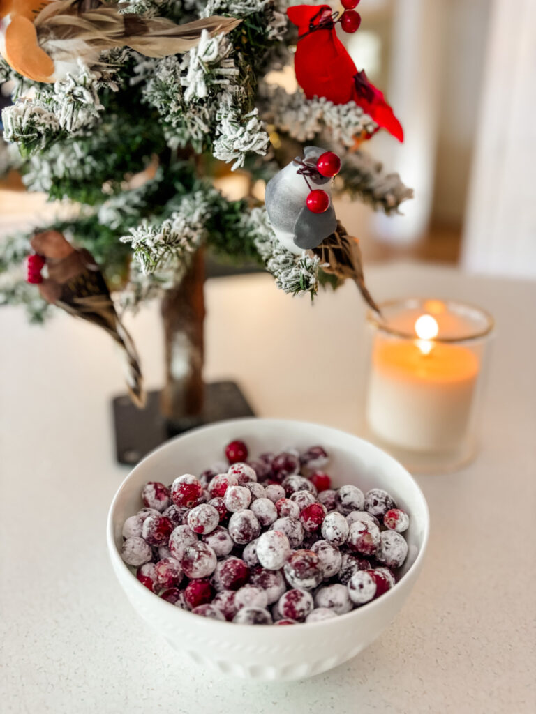 The finished Candied Cranberry Poppers on a counter