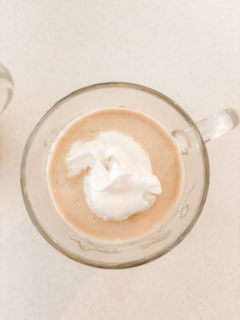 The finished Eggnog Recipe with Leftover Egg Yolks