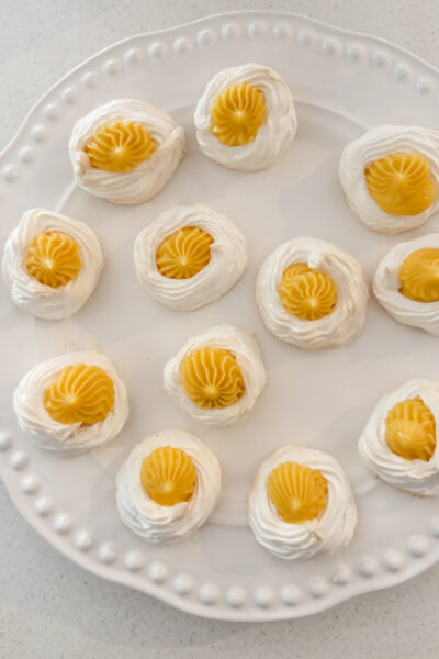 The finished Gluten Free Lemon Meringue Bites