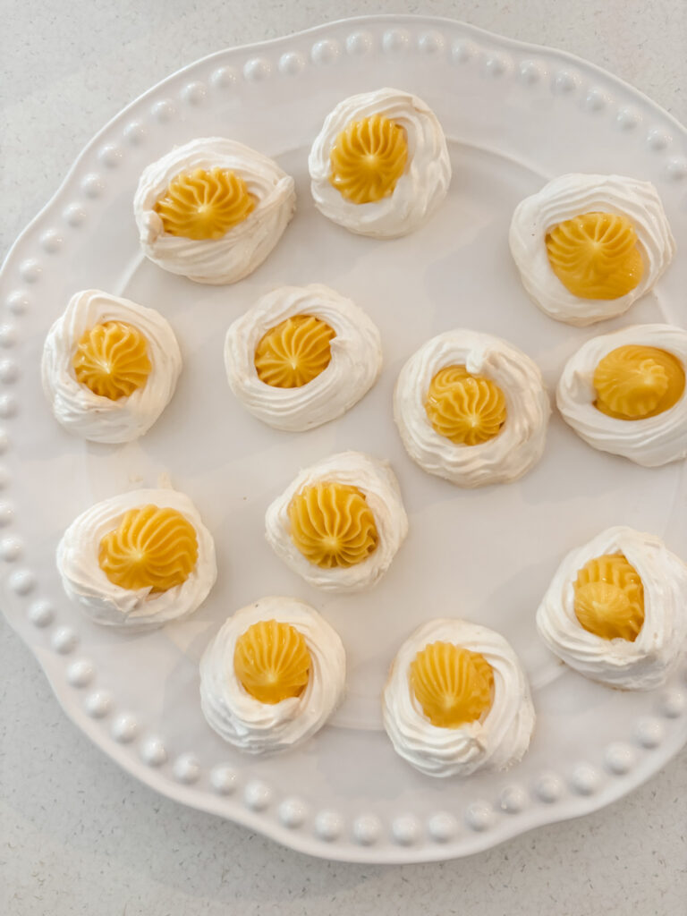 The finished Gluten Free Lemon Meringue Bites