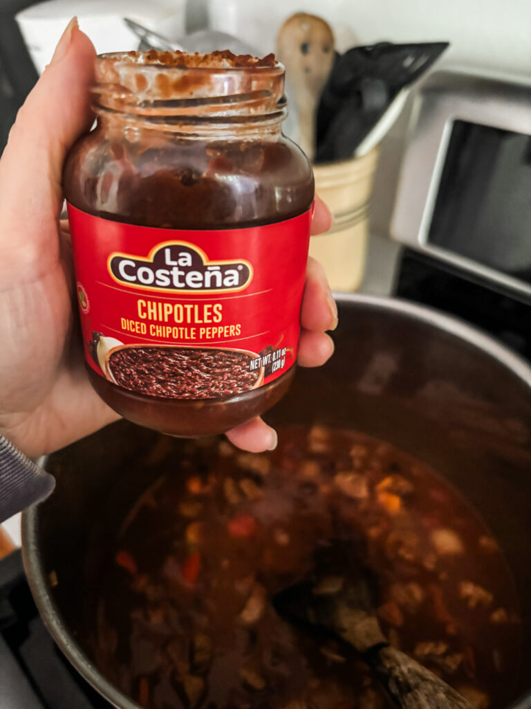 The canned chipotle peppers 