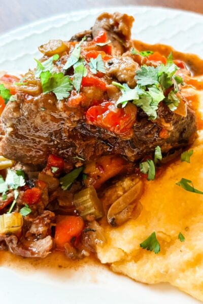 The finished Pork Osso Bucco Recipe