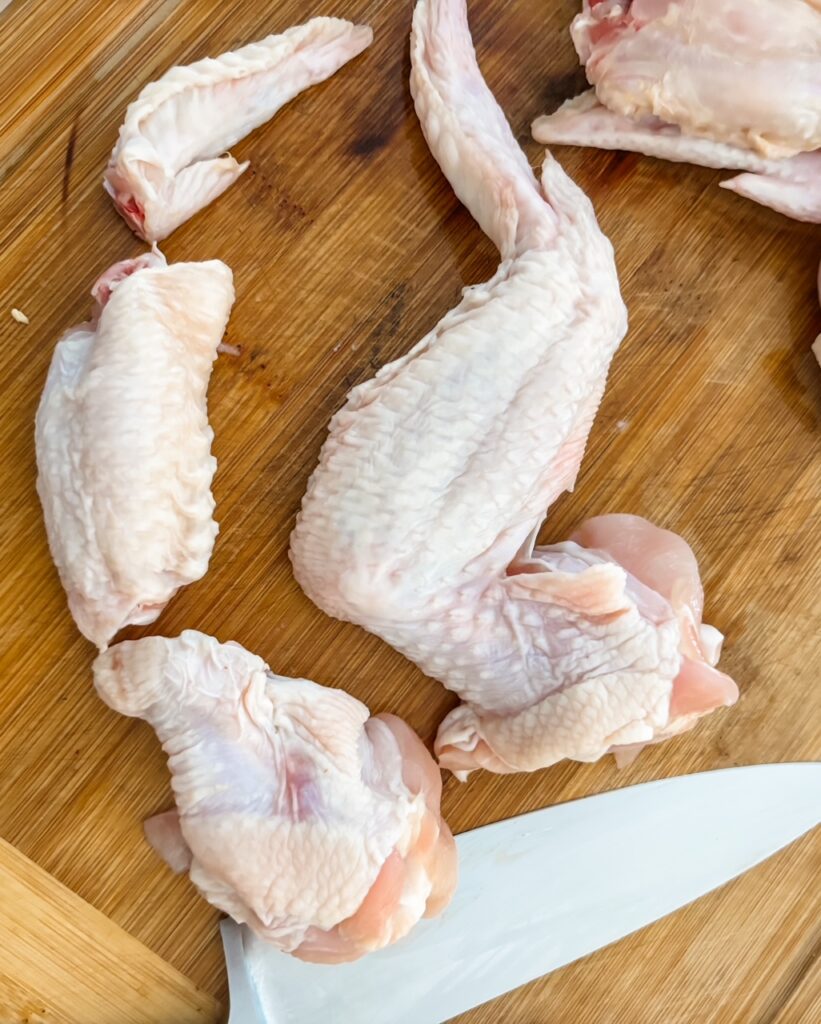 Cutting and preparing "party wings"